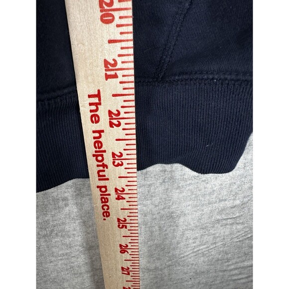 Gap Youth Spellout Logo Pullover Hoodie Size XL Blue Sweatshirt Front Pocket - Picture 5 of 6